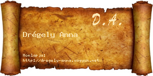 Drégely Anna névjegykártya